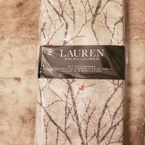 Ralph Lauren winter nights silver set/4 napkins